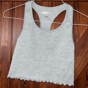 Forever 21 Light Gray Ribbed Tank Top